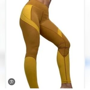 Lululemon extension high rise heathered fools gold honey lemon size 12